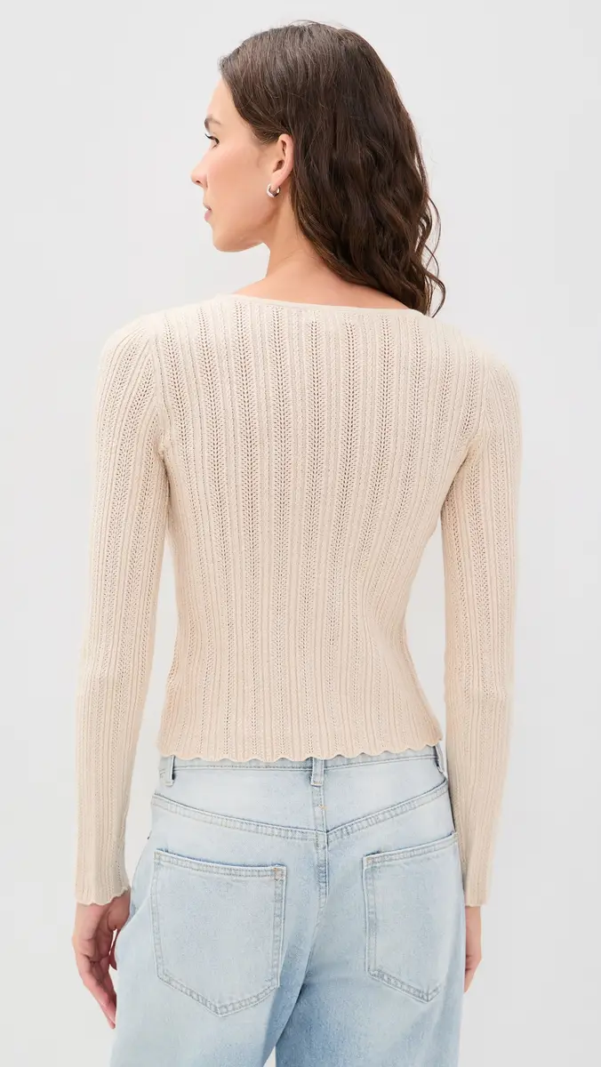 Z Supply Landa Pointelle Sweater Top | Thumbnail 3