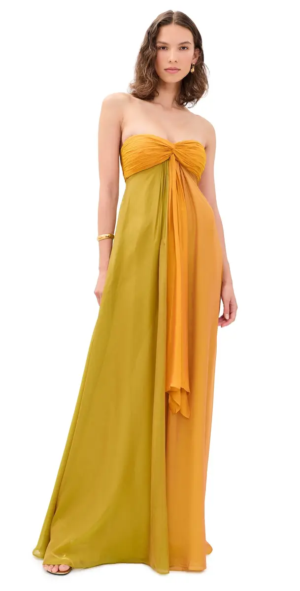 Retrofête Lunaria Chiffon Maxi Dress Iridescent ulti | Image 1 Retrofête Lunaria Chiffon Maxi Dress Iridescent ulti | Image 1