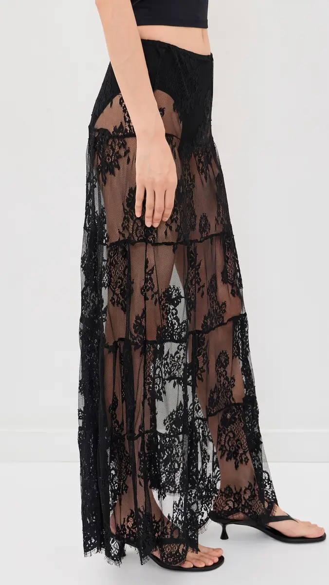 Runaway The Label Enola Tiered Lace Maxi Skirt | Thumbnail 4 Runaway The Label Enola Tiered Lace Maxi Skirt | Thumbnail 4