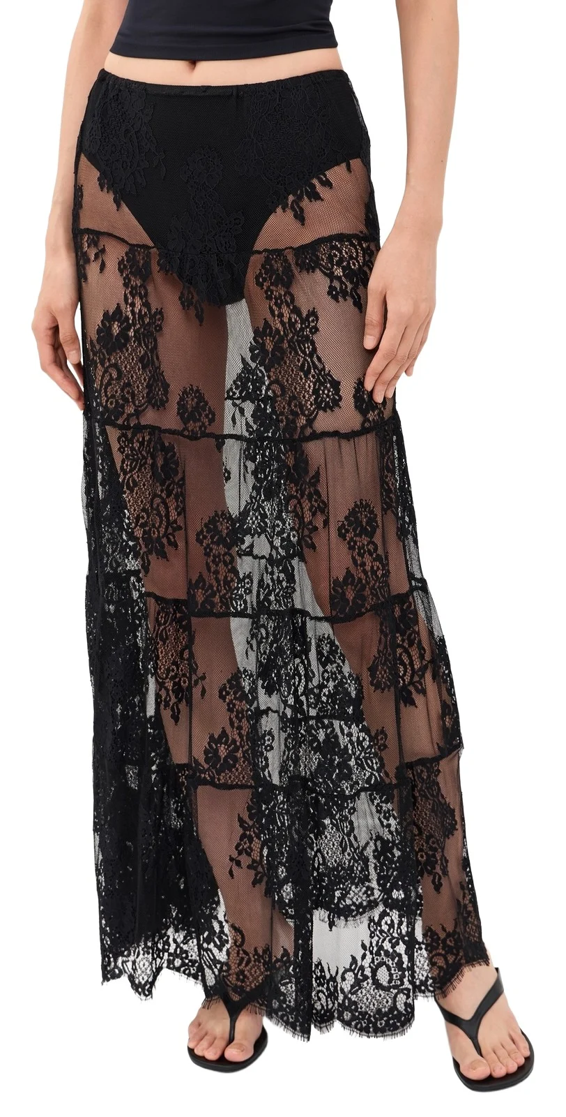 Enola Tiered Lace Maxi Skirt