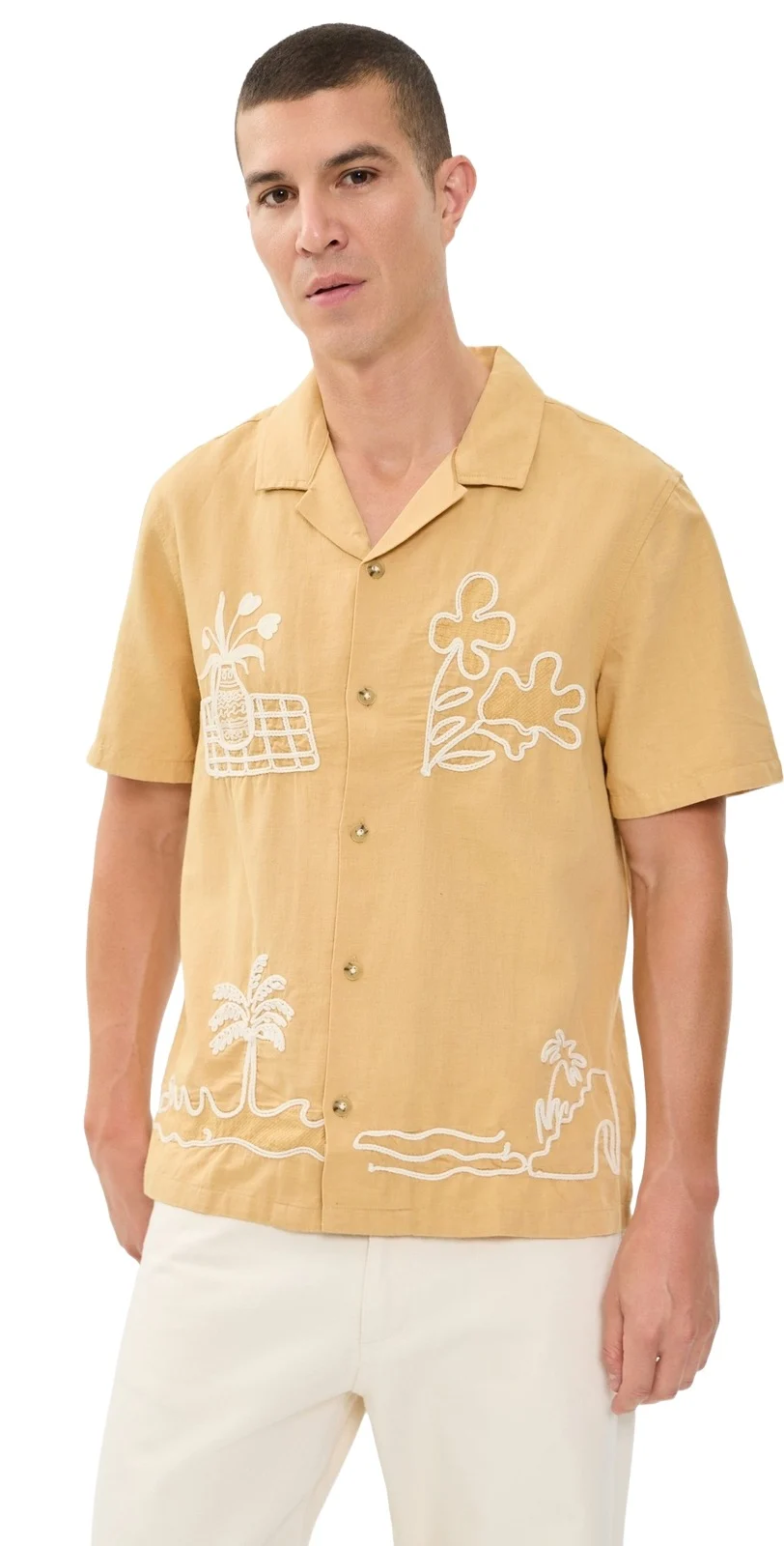 Embroidered Resort Button Down Shirt Embroidered Resort Button Down Shirt