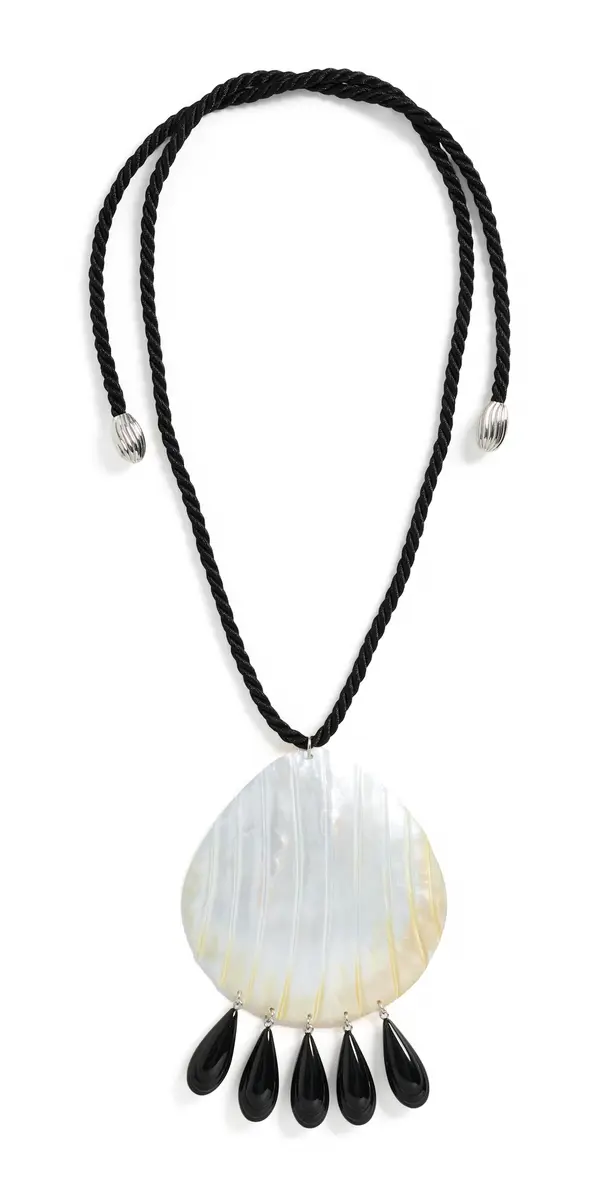 Julietta Iris Necklace Black/Pearl | Image 1 Julietta Iris Necklace Black/Pearl | Image 1