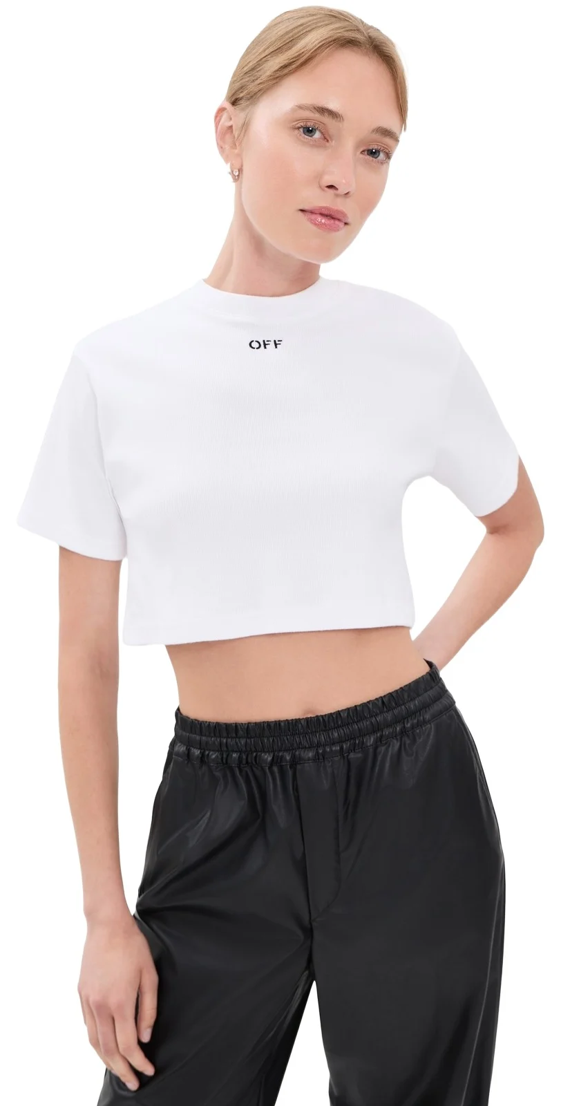 Off Stamp Rib Cropped Tee Off Stamp Rib Cropped Tee