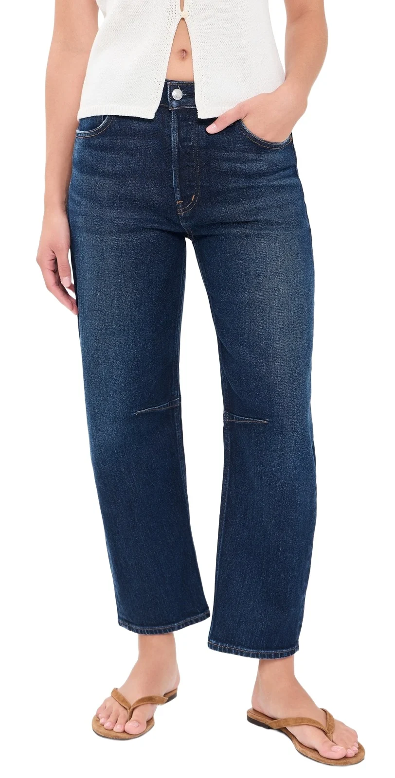 The Darted Barrel-Leg Jeans