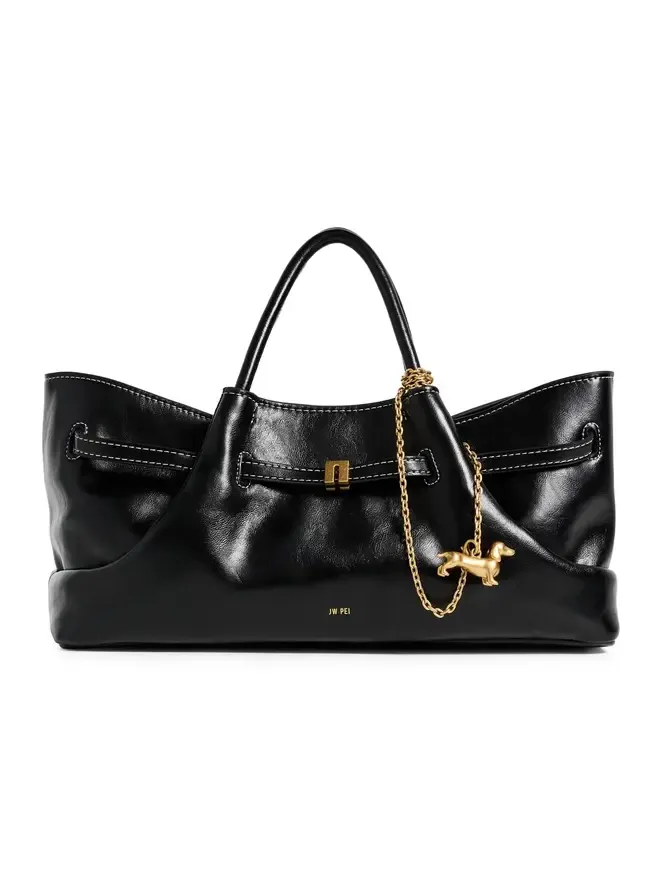 JW PEI Maeve Dachshund Metal Charm Tote Bag