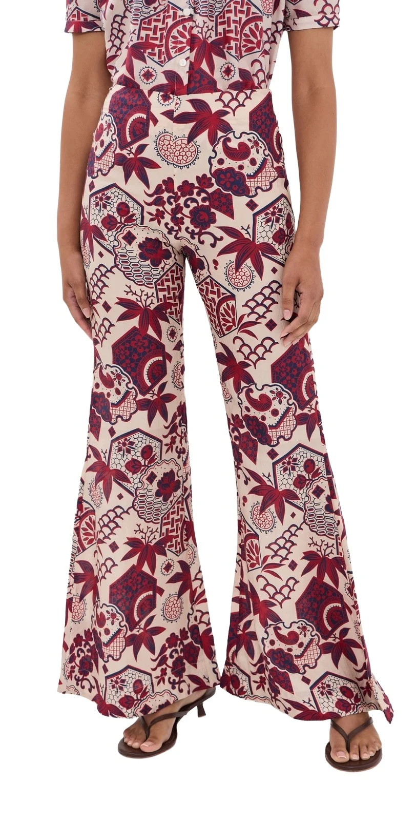 Farah Crimson Hive Silk Pants Farah Crimson Hive Silk Pants