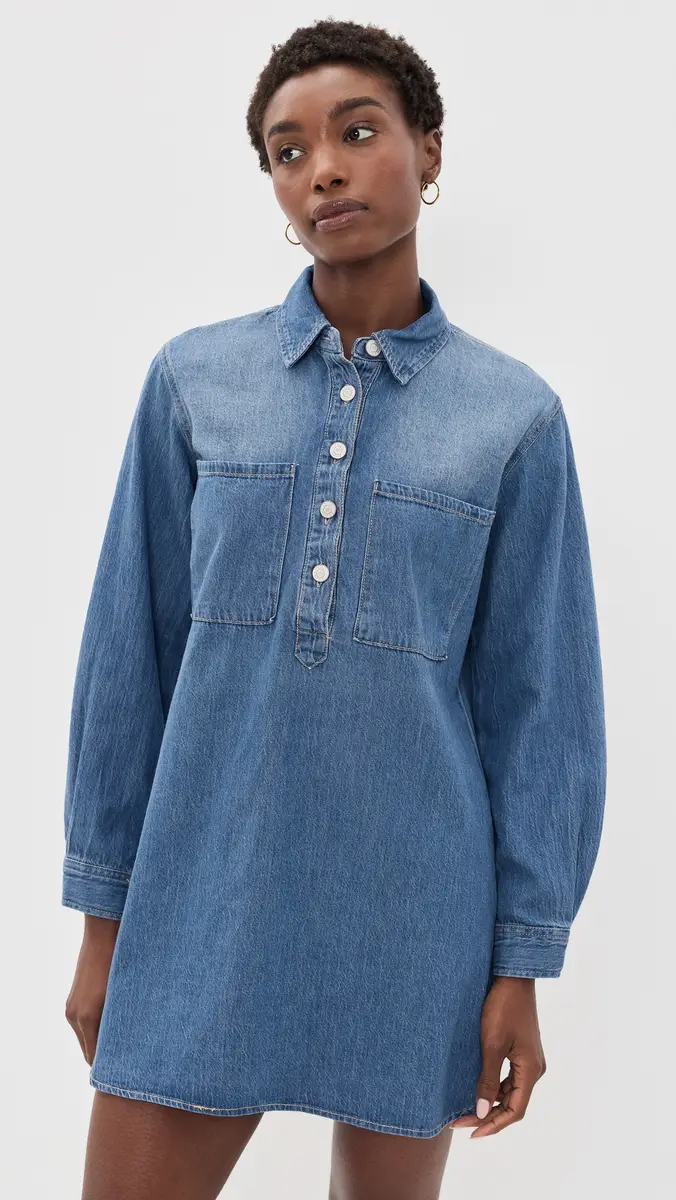 Z Supply Lucie Denim Mini Shirt Dress | Thumbnail 2