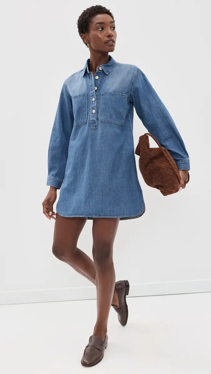 Z Supply Lucie Denim Mini Shirt Dress | Thumbnail 5