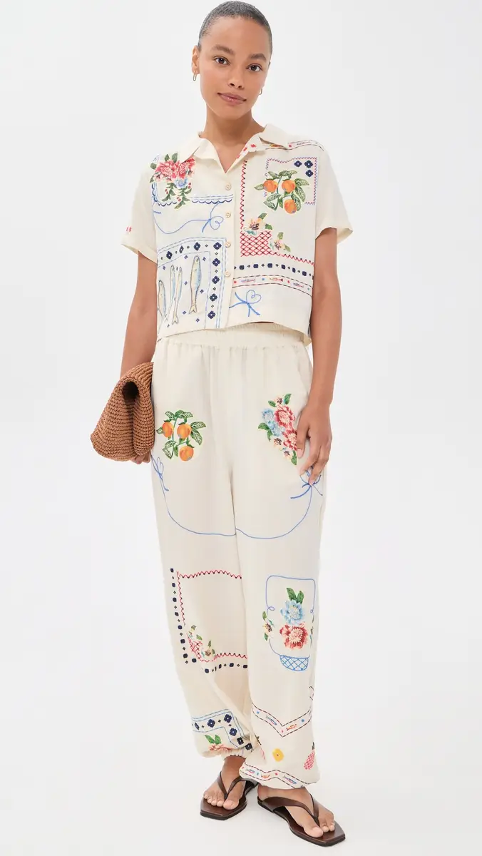 Agua Bendita Vittoria Basket Embroidered Shirt | Thumbnail 5 Agua Bendita Vittoria Basket Embroidered Shirt | Thumbnail 5