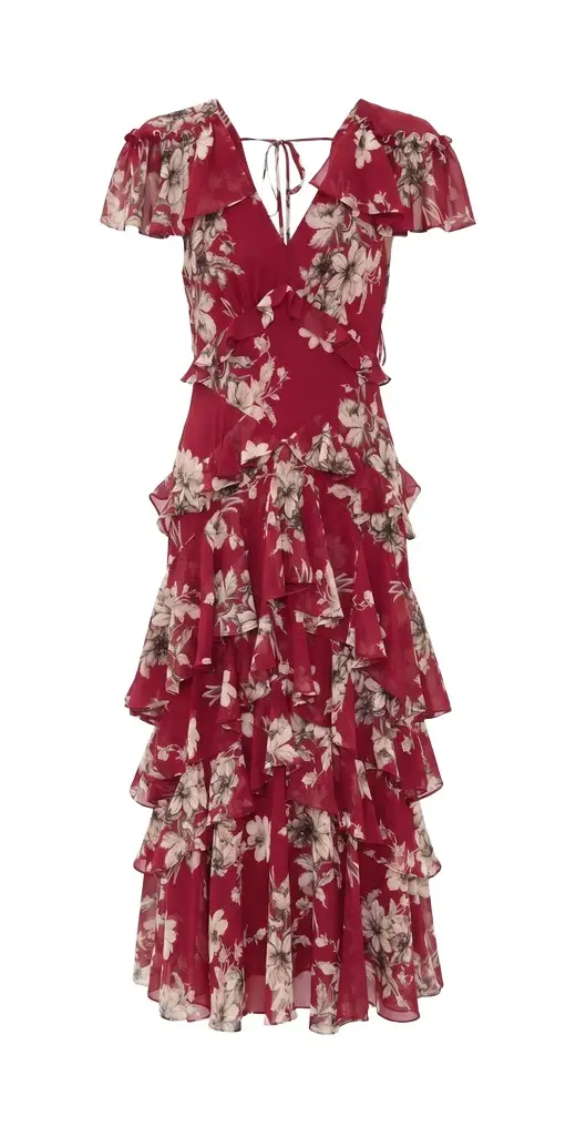 Cinq à Sept Tatum Dress Berrywine/Gardenia | Image 1 Cinq à Sept Tatum Dress Berrywine/Gardenia | Image 1