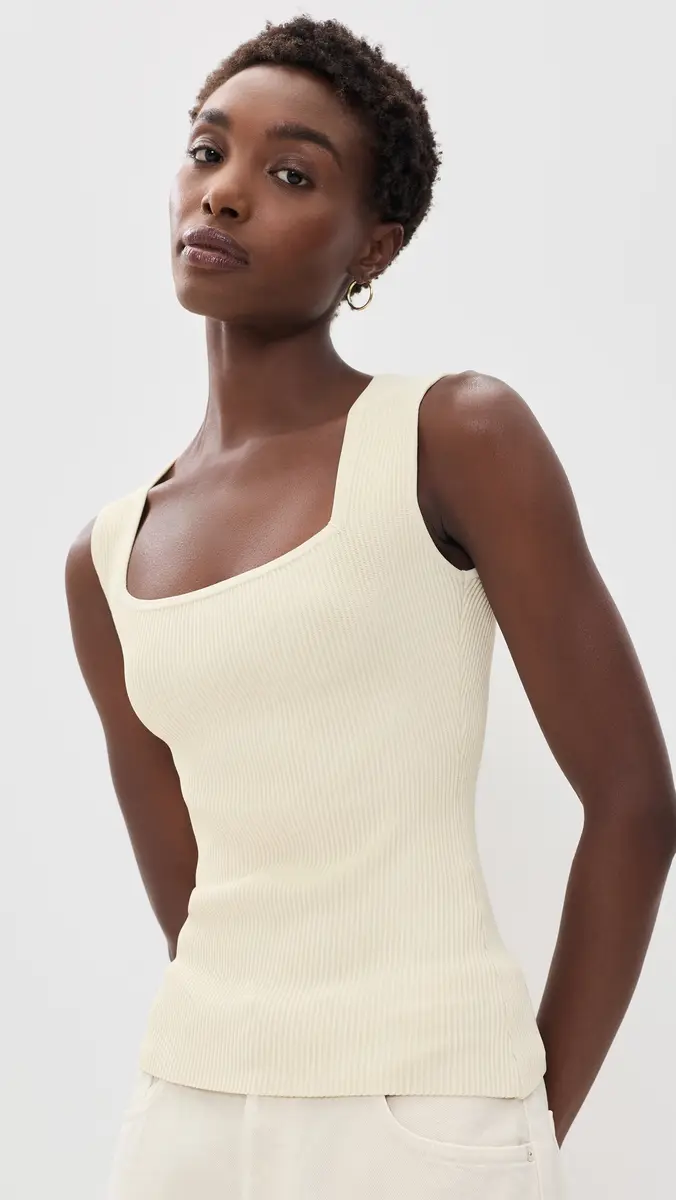 DL1961 Ribbed Square Tank Top | Thumbnail 2 DL1961 Ribbed Square Tank Top | Thumbnail 2