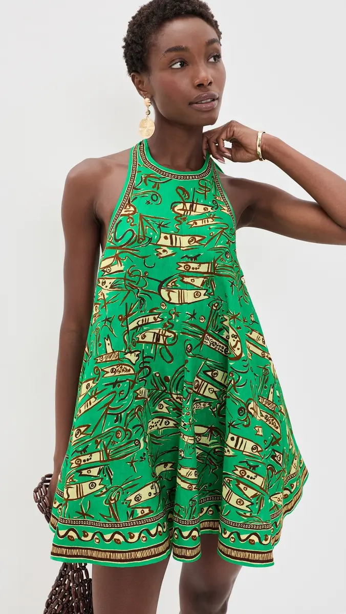 ALÉMAIS Fish Sticks Linen Mini Dress | Thumbnail 2 ALÉMAIS Fish Sticks Linen Mini Dress | Thumbnail 2