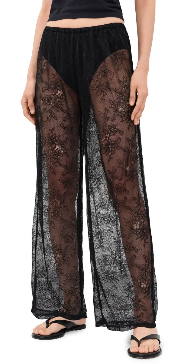 Runaway The Label Moda traight Lace Pants Black | Image 1 Runaway The Label Moda traight Lace Pants Black | Image 1