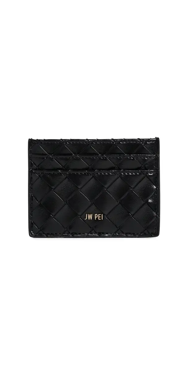 JW PEI Woven Texture Card Holder Black One Size | Image 1 JW PEI Woven Texture Card Holder Black One Size | Image 1