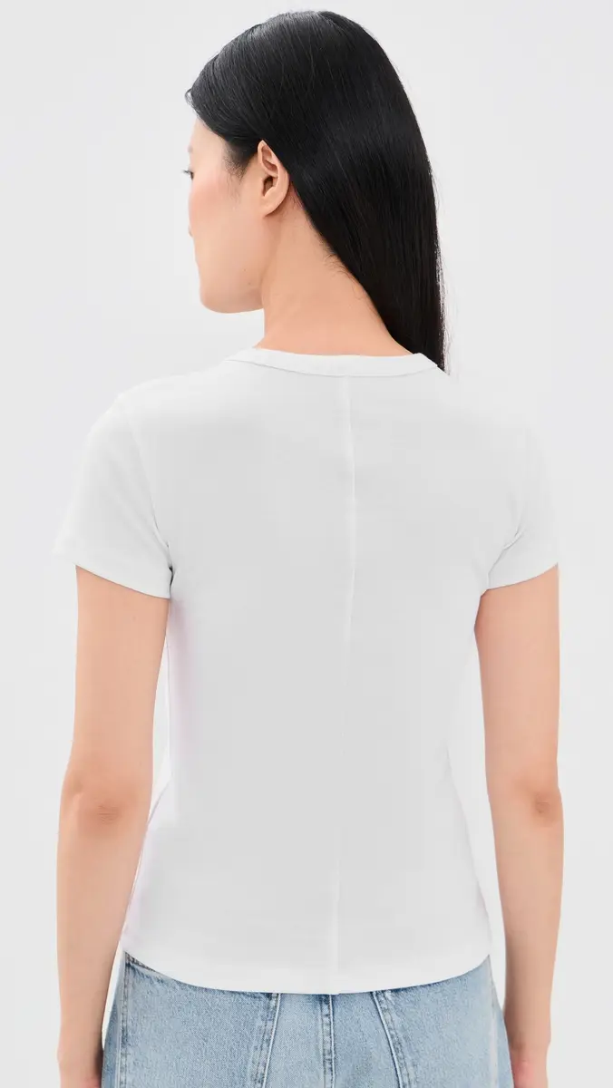 Madewell The '90s Crewneck Tee In Compact Cotton White | Thumbnail 3 Madewell The '90s Crewneck Tee In Compact Cotton White | Thumbnail 3