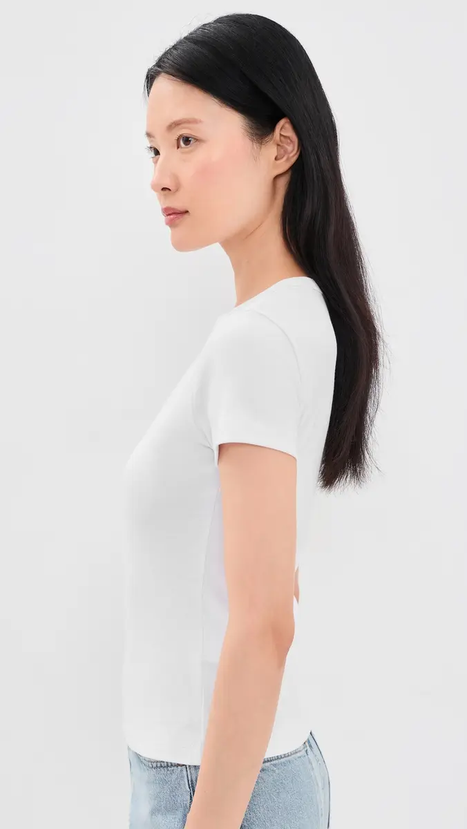 Madewell The '90s Crewneck Tee In Compact Cotton White | Thumbnail 4 Madewell The '90s Crewneck Tee In Compact Cotton White | Thumbnail 4