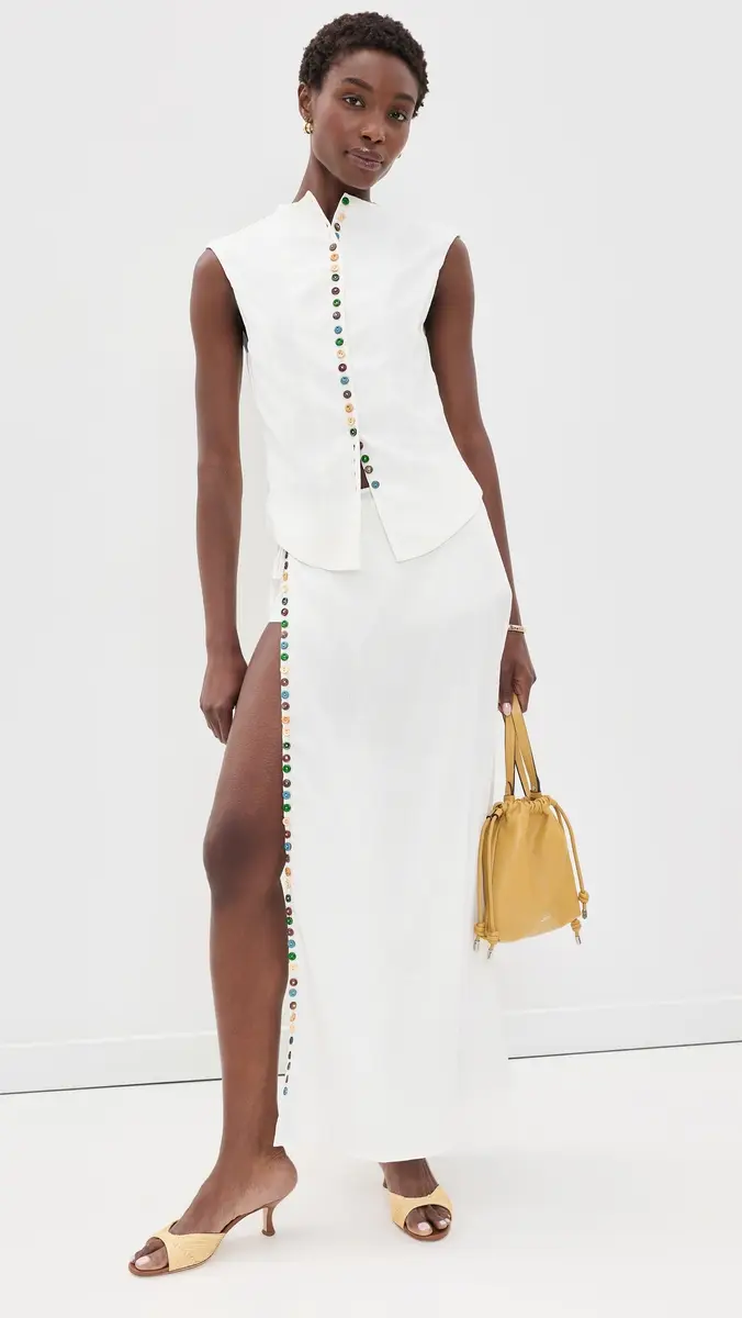 Yellow The Label Quinn Linen Top | Thumbnail 5