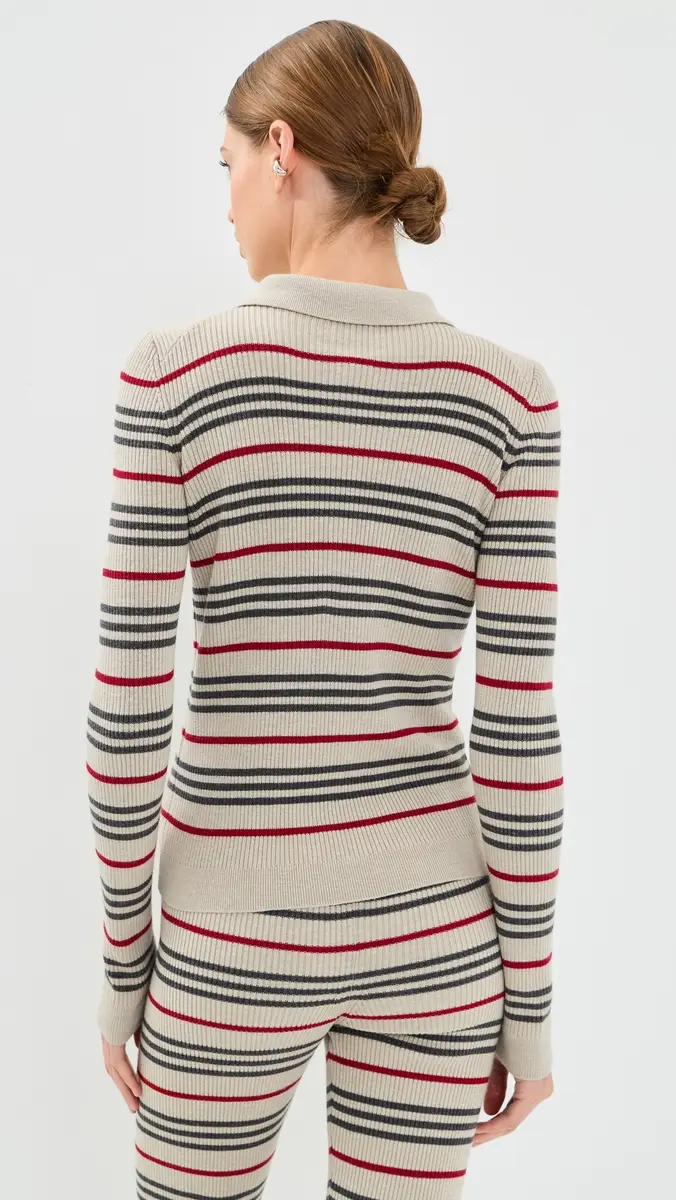 The Elder Statesman Libeccio Stripe Polo | Thumbnail 3 The Elder Statesman Libeccio Stripe Polo | Thumbnail 3