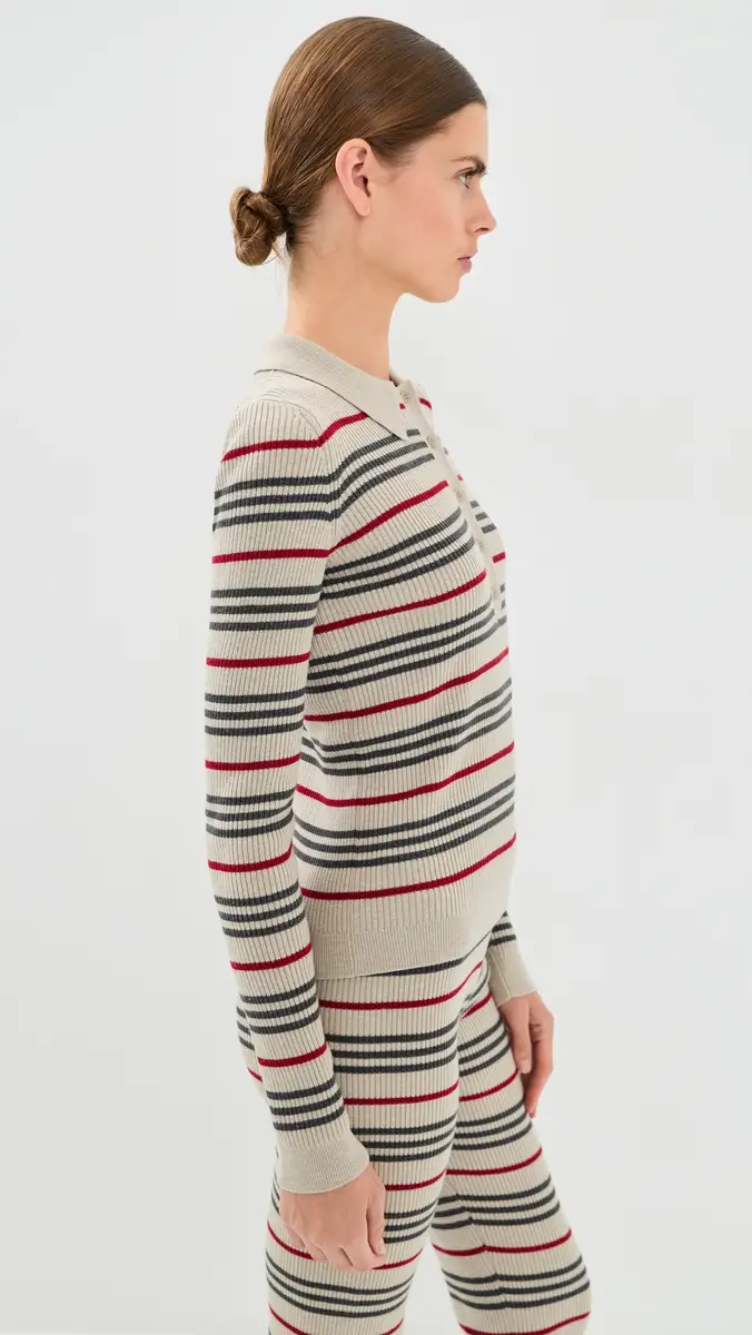 The Elder Statesman Libeccio Stripe Polo | Thumbnail 4 The Elder Statesman Libeccio Stripe Polo | Thumbnail 4
