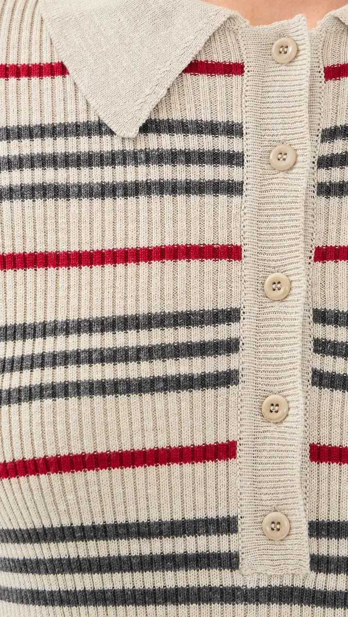 The Elder Statesman Libeccio Stripe Polo | Thumbnail 6 The Elder Statesman Libeccio Stripe Polo | Thumbnail 6