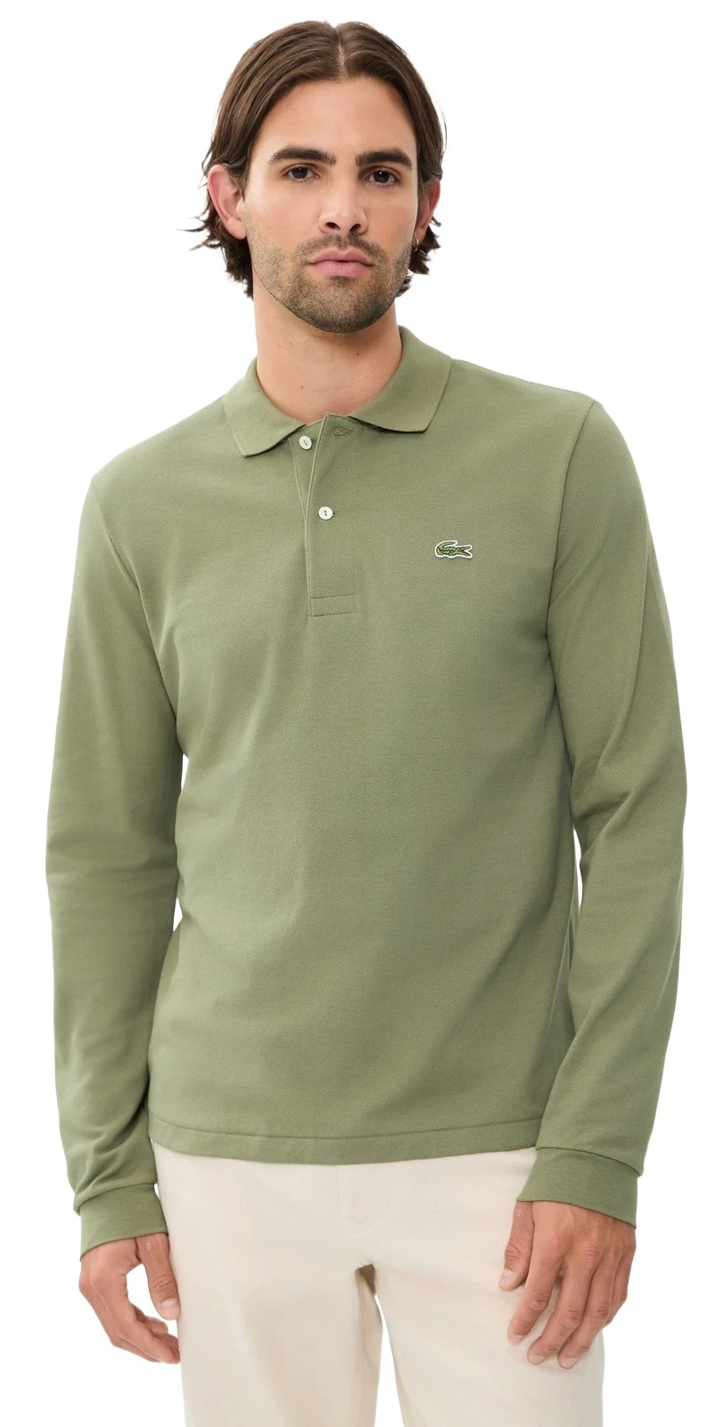 Lacoste Original Long Sleeve Cotton Pique Polo