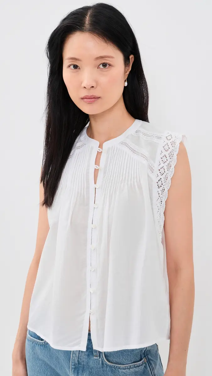 Madewell Lace-Trim Sleeveless Top | Thumbnail 2 Madewell Lace-Trim Sleeveless Top | Thumbnail 2