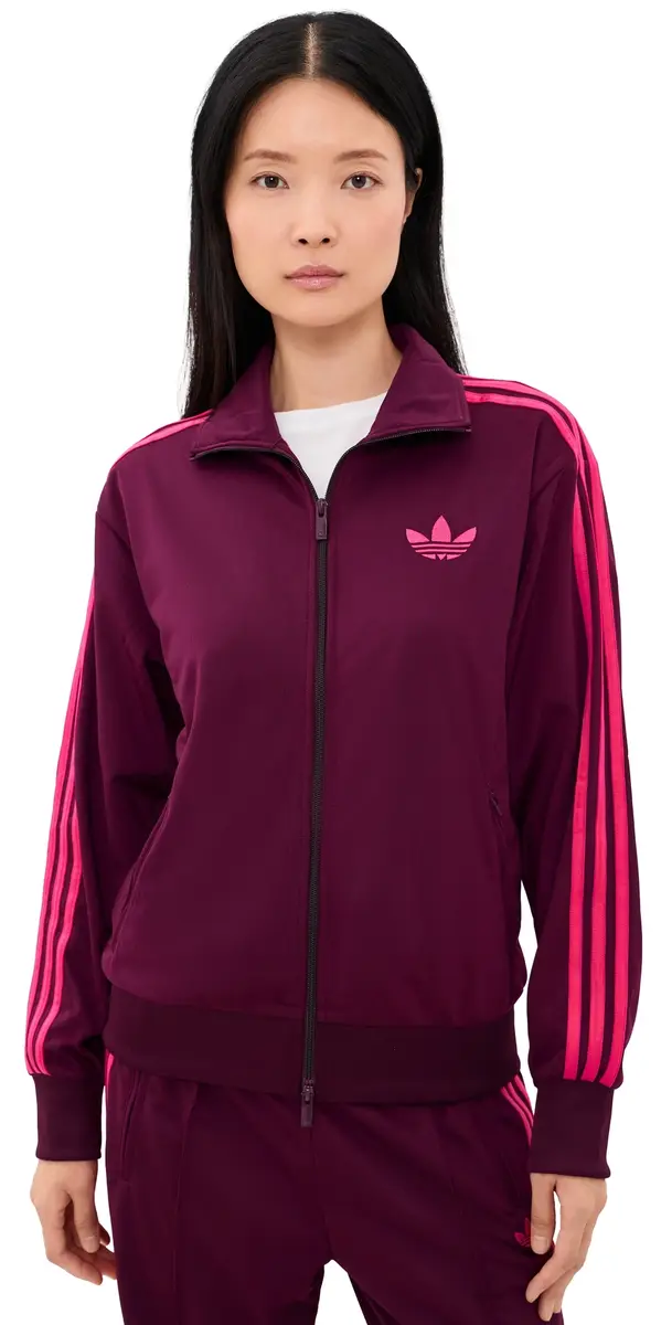 Adidas Firebird Loose Track Top Maroon/Power Pink M | Image 1 Adidas Firebird Loose Track Top Maroon/Power Pink M | Image 1