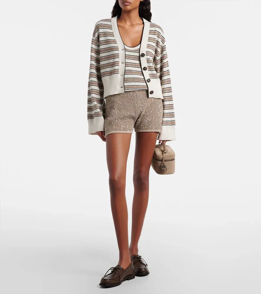 Brunello Cucinelli Striped cotton-blend cardigan | Thumbnail 5 Brunello Cucinelli Striped cotton-blend cardigan | Thumbnail 5