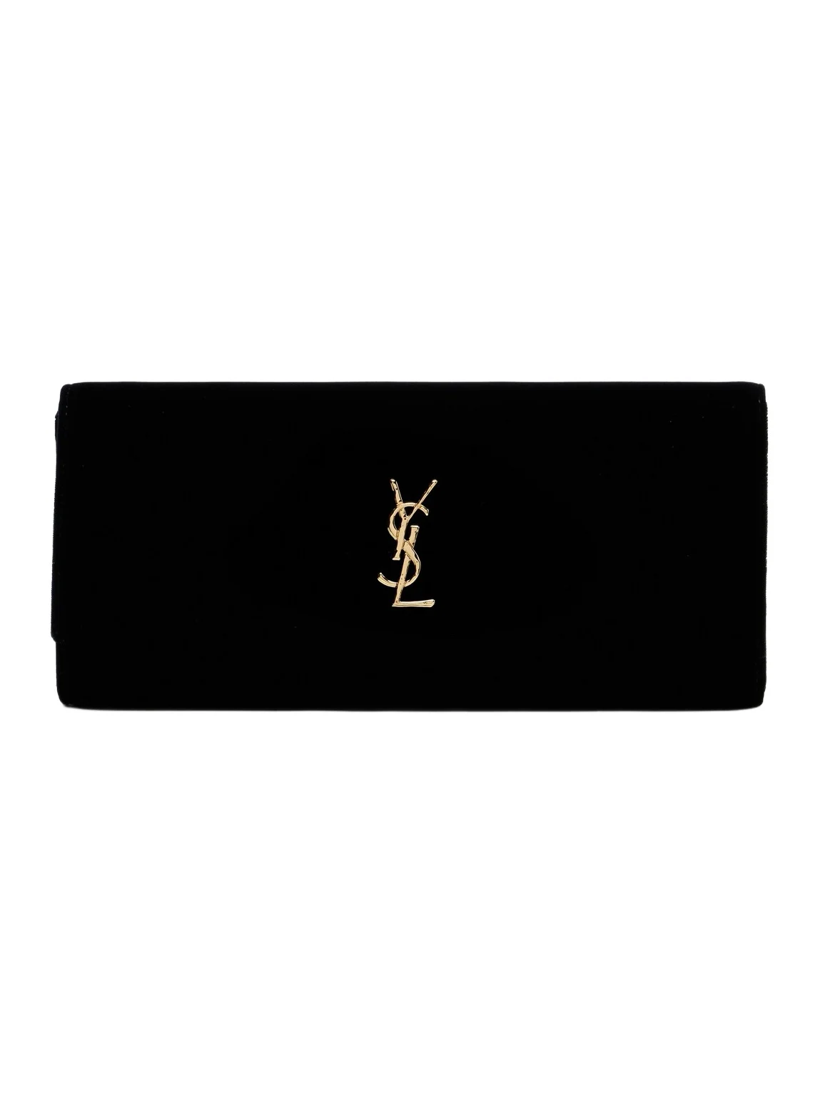 Saint Laurent Kate Cassandre velvet clutch