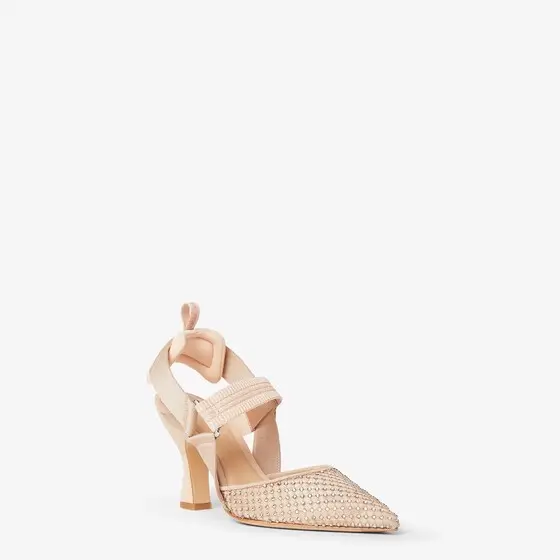 Fendi Colibrì Mesh and Suede High-Heeled Slingbacks | Thumbnail 2