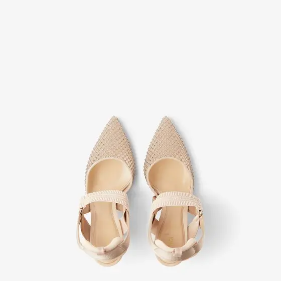 Fendi Colibrì Mesh and Suede High-Heeled Slingbacks | Thumbnail 4