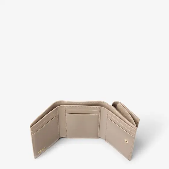 Fendi FF Mini Trifold Leather Wallet | Thumbnail 4