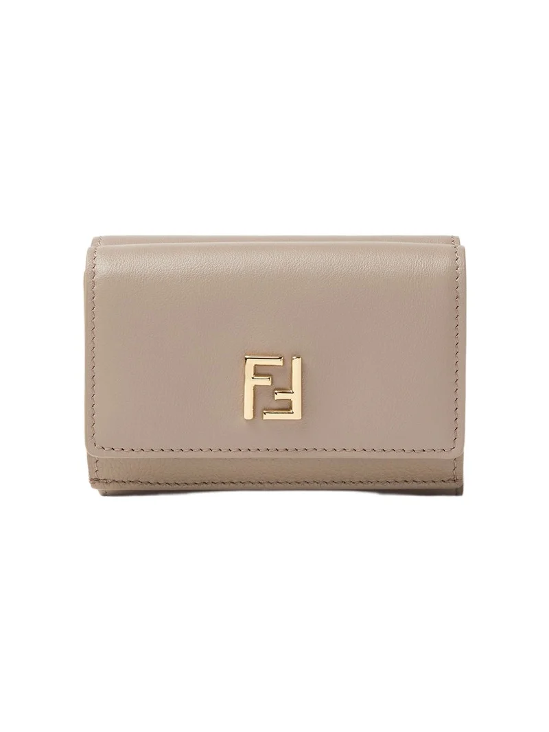 Fendi FF Mini Trifold Leather Wallet