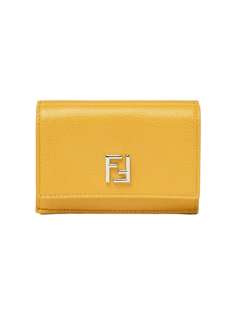 Fendi FF Mini Trifold Leather Wallet