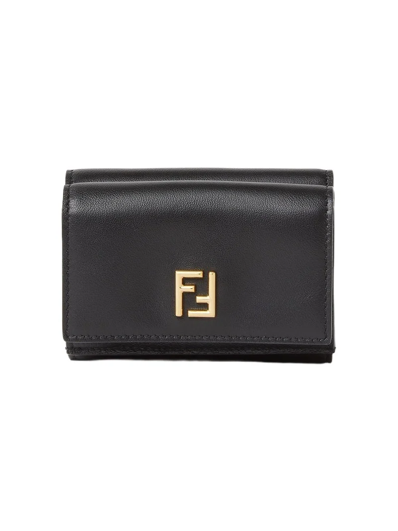 Fendi FF Mini Trifold Leather Wallet