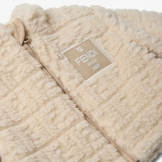 Fendi Teddy-Effect Wool Fabric Baby Jacket | Thumbnail 3