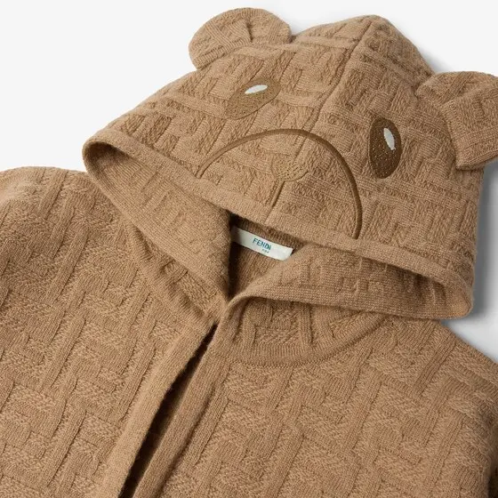 Fendi Knit Baby Cape with Teddy Bear | Thumbnail 3