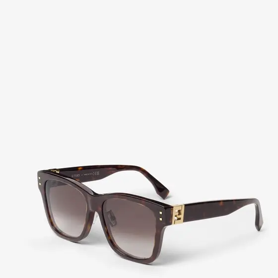 Fendi Fold Low Bridge Fit Dark Havana Acetate Sunglasses | Thumbnail 2 Fendi Fold Low Bridge Fit Dark Havana Acetate Sunglasses | Thumbnail 2