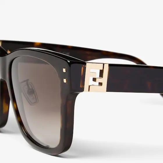 Fendi Fold Low Bridge Fit Dark Havana Acetate Sunglasses | Thumbnail 3 Fendi Fold Low Bridge Fit Dark Havana Acetate Sunglasses | Thumbnail 3