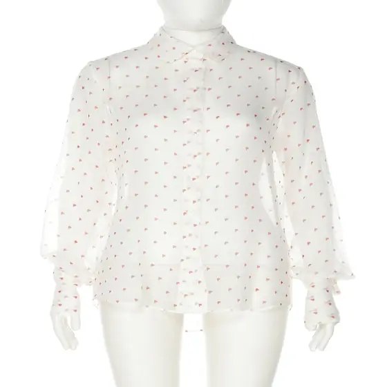Fendi Regular-fit long-sleeved shirt with a small heart motif
