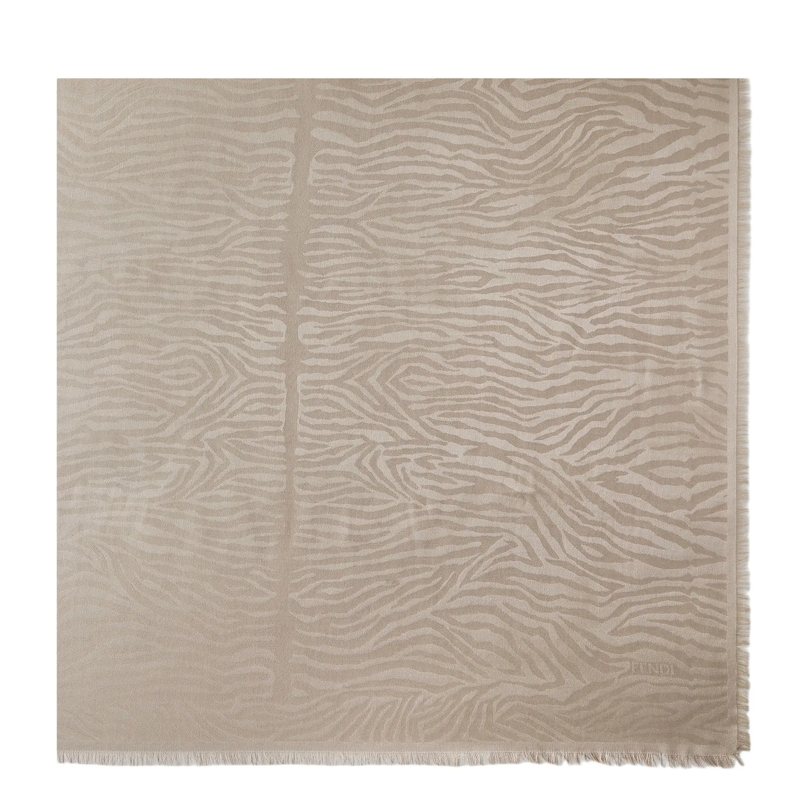Fendi Tiger Animalier Jacquard Silk and Cashmere Stole