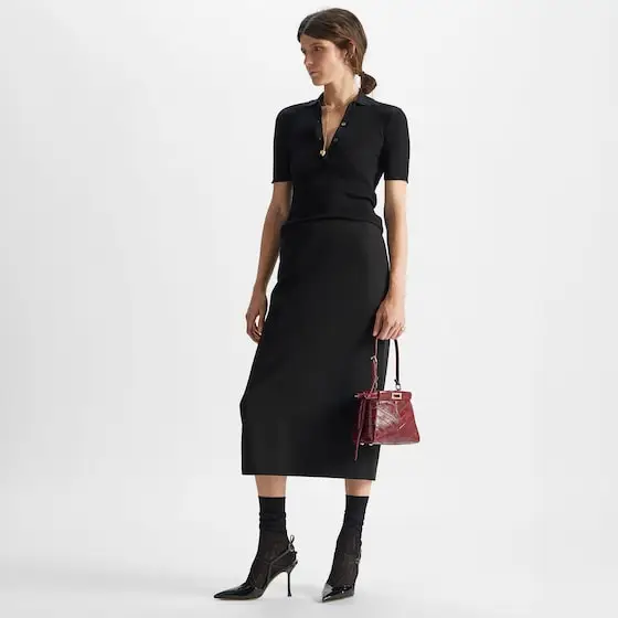 Fendi Wool Ribbed Polo Shirt | Thumbnail 5 Fendi Wool Ribbed Polo Shirt | Thumbnail 5