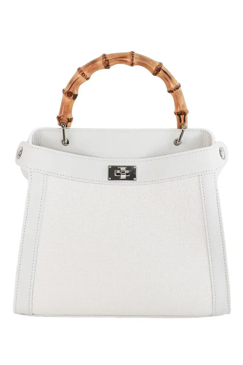 MICHINO Lutece Bamboo Mini Bag - Cream | Image 1 MICHINO Lutece Bamboo Mini Bag - Cream | Image 1