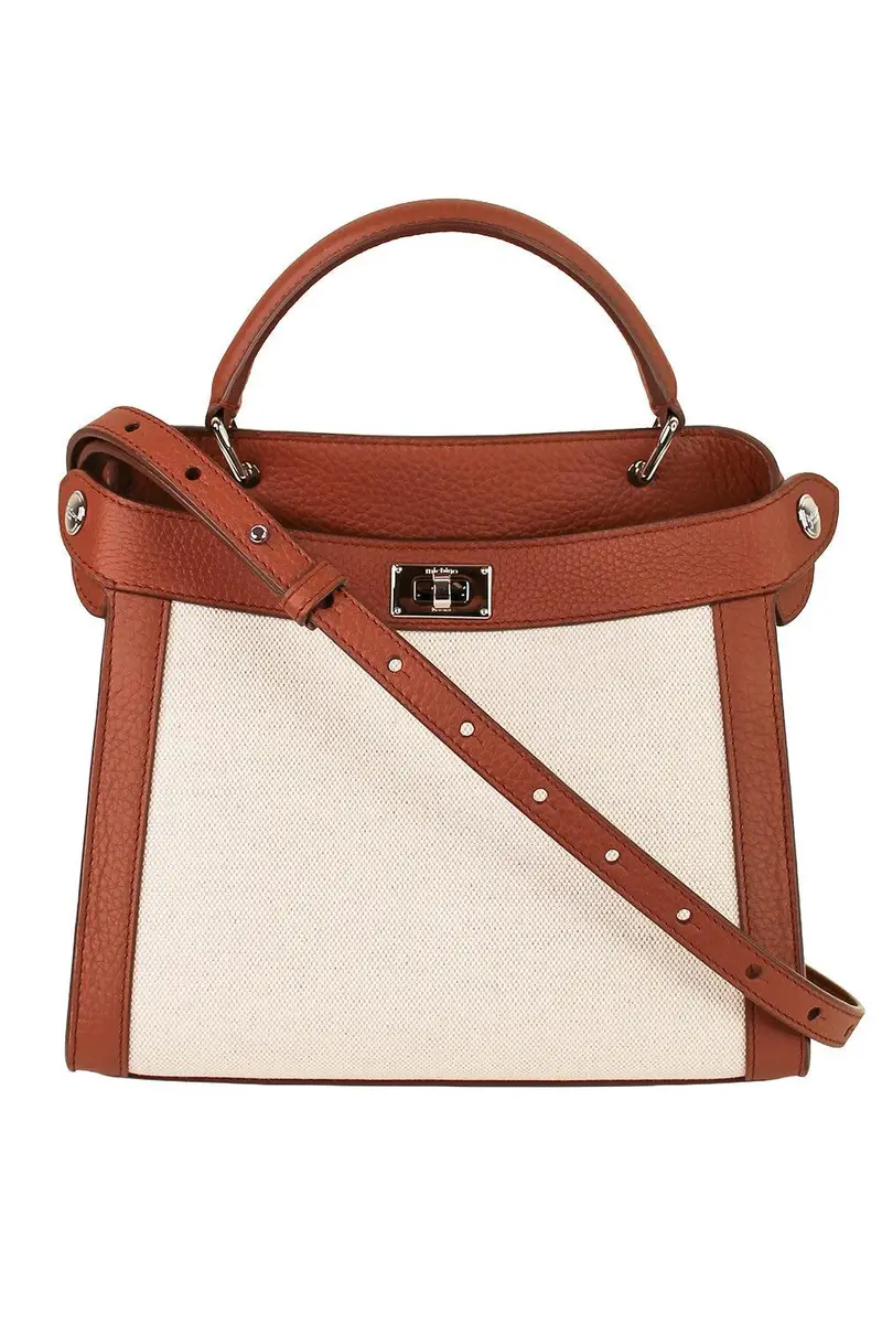 MICHINO Lutece Canvas Mini Bag - Brown | Image 1 MICHINO Lutece Canvas Mini Bag - Brown | Image 1