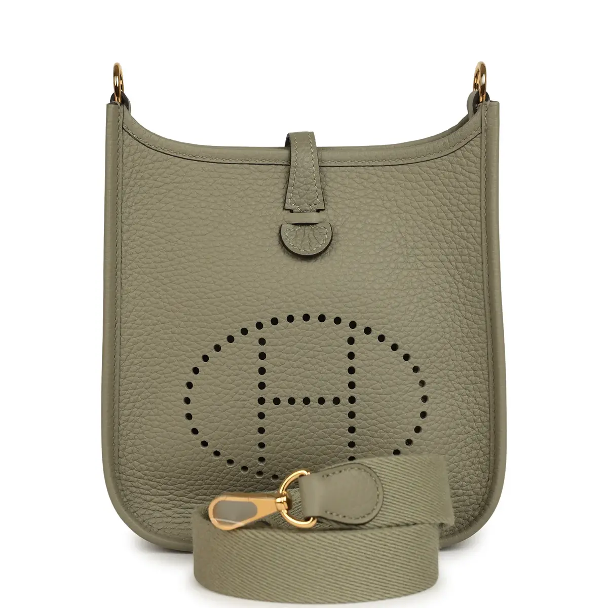 HERMÈS Hermes Evelyne TPM Sauge Clemence Gold Hardware