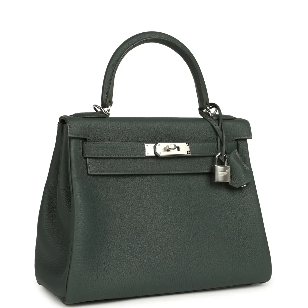 HERMÈS Hermes Kelly Retourne 28 Vert Mangrove Togo Palladium Hardware | Thumbnail 2