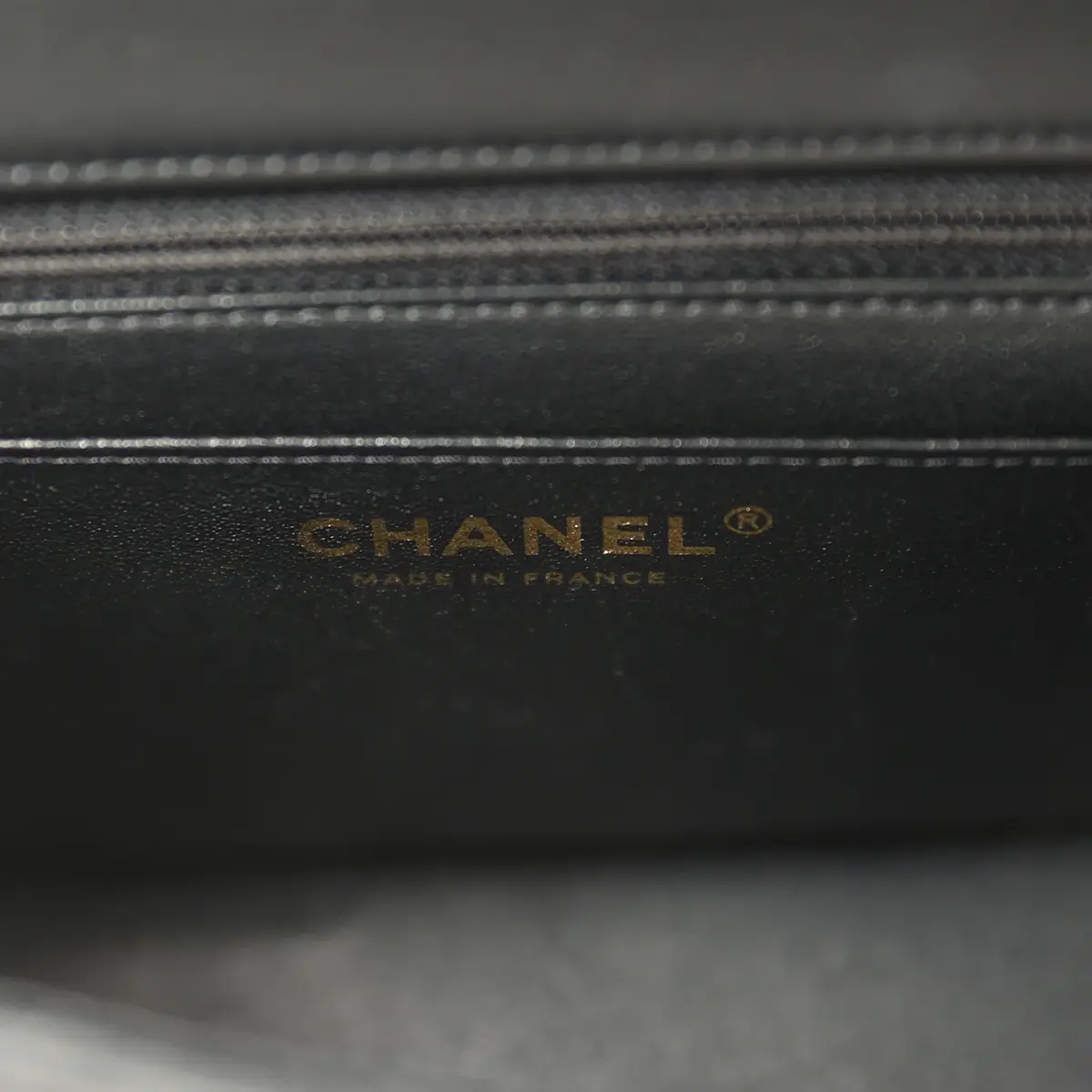 Chanel Pre-owned Chanel Mini Chevron Square Flap Bag Black Lambskin Light Gold Hardware | Thumbnail 9 Chanel Pre-owned Chanel Mini Chevron Square Flap Bag Black Lambskin Light Gold Hardware | Thumbnail 9