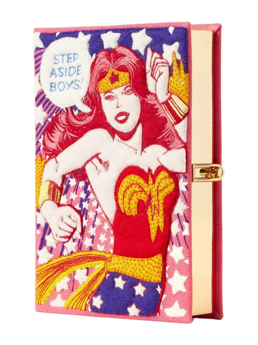 Wonder Woman Embroidered Canvas Clutch