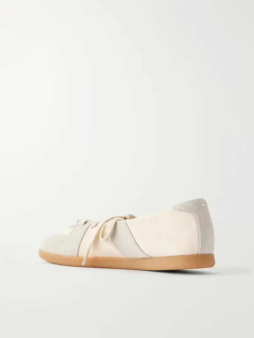 Maison Margiela Replica Suede-trimmed Leather Sneakers | Thumbnail 3