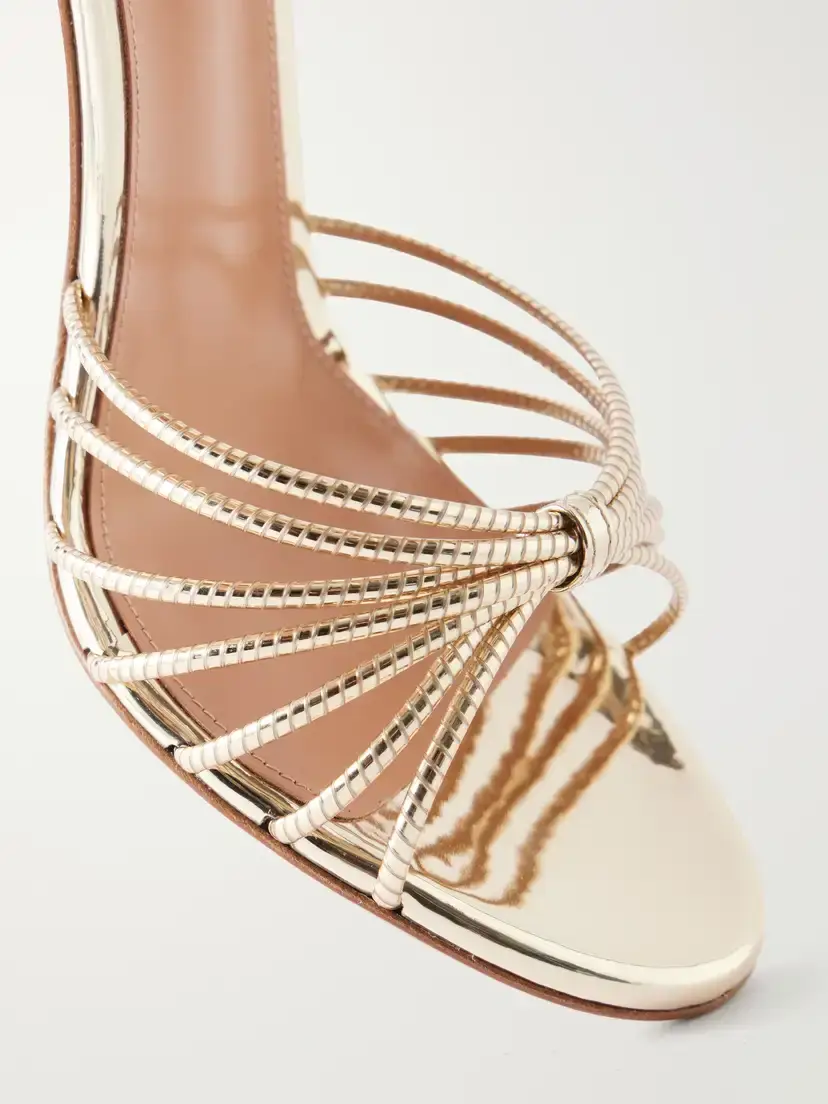 Aquazzura Anima 105 Mirrored Metallic Leather Sandals | Thumbnail 5 Aquazzura Anima 105 Mirrored Metallic Leather Sandals | Thumbnail 5